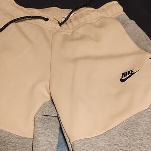 Nike Tech Mens Tan and Gray Joggers